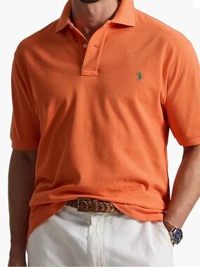 Polo by Ralph Lauren Classic Pique Polo Shirt Men’s Size 5XLT Classic Orange